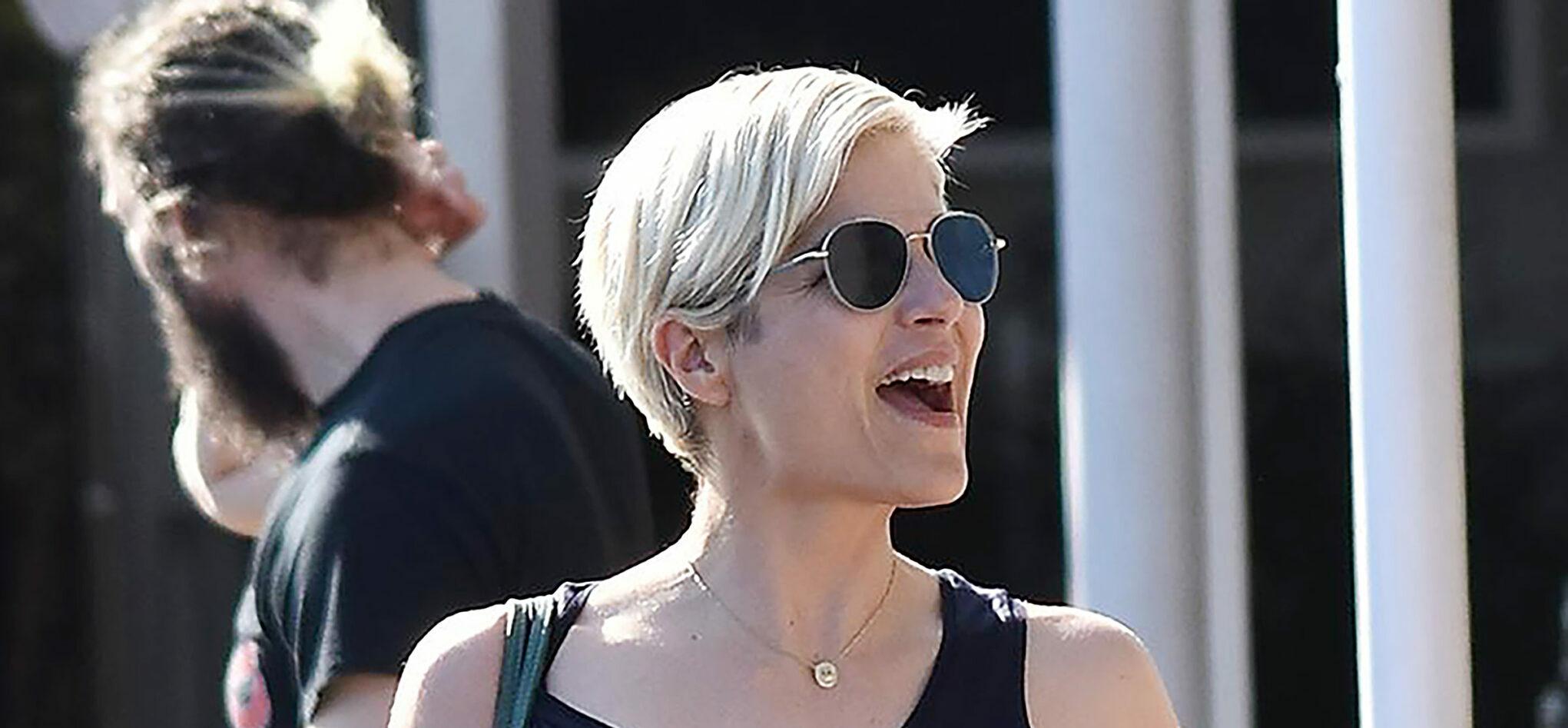 Selma Blair goes to Fred Seagal with her dog in West Hollywood