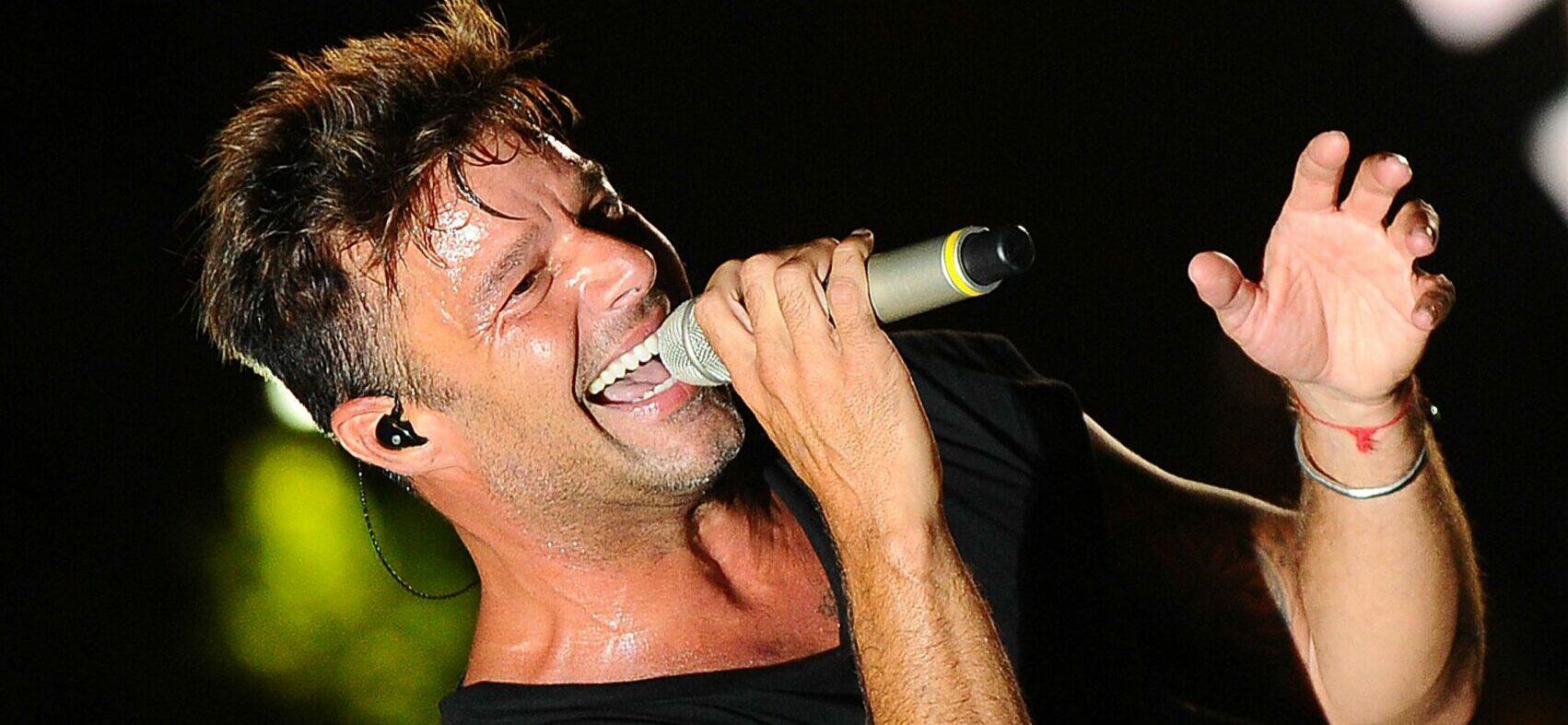 Ricky Martin performing at the Hotel Cala di Volpe Sardinia