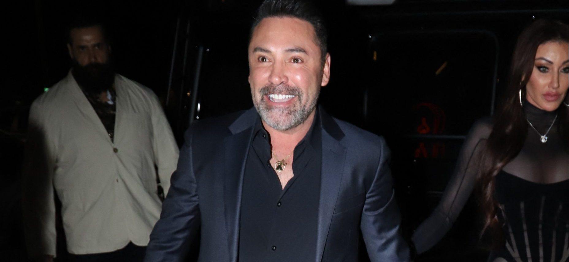 Oscar De La Hoya seen headed to dinner after signing his new million dollar fighter Ryan Garcia