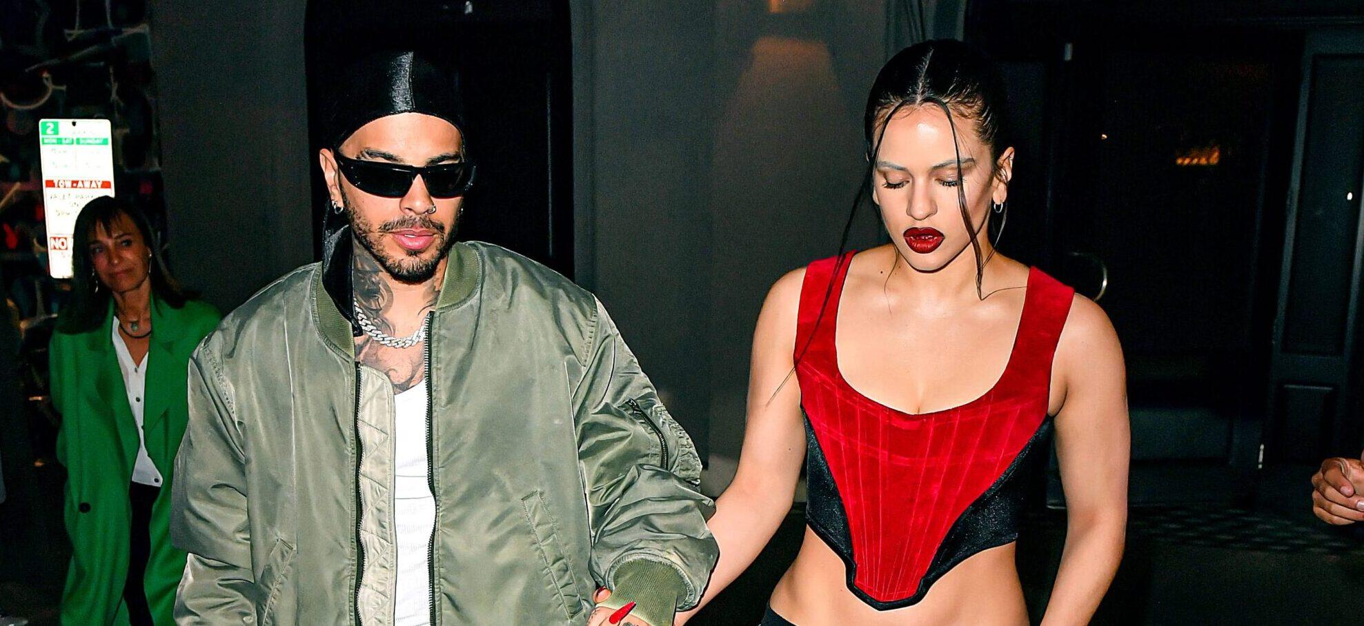 Rosalía and Rauw Alejandro leave hotspot Craigs after a late dinner in weho